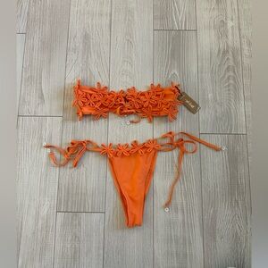 Nasty Gal Bright Orange Bikini Set